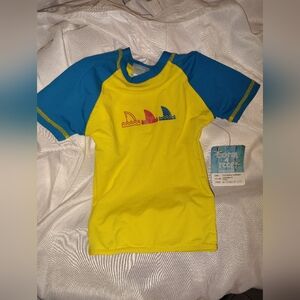Kids Swim Shirt - Yellow and Blue